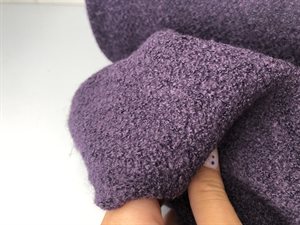 Bouclé - lækker mørk aubergine